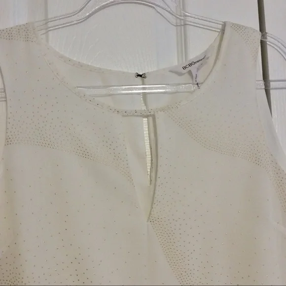 BCBG Whisper White/Golden Dress sz L - Picture 6 of 14